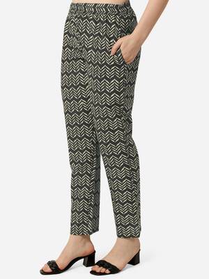 Black Cotton Yoke-Silver Gotta Patti Printed Kurta Trouser With Dupatta 6