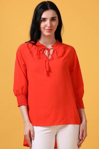 Saffron 3/4th raglon sleeve daily wear top