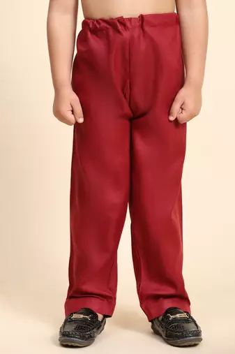 Maroon pathani cotton kurta pajama set for boys party,wedding outfits
