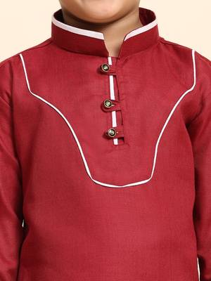 Maroon pathani cotton kurta pajama set for boys party,wedding outfits 5