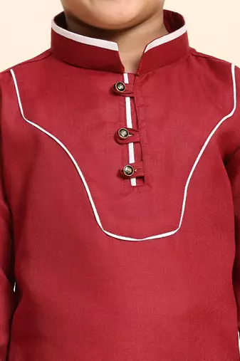Maroon pathani cotton kurta pajama set for boys party,wedding outfits