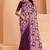 Wine colour bollywood saree for girlish party looks