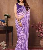ready to wear purple fancy stylish partywear saree