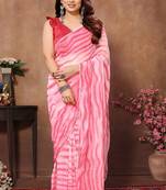 ready to wear pink fancy stylish partywear saree