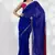Blue Georgette c Fancy Girlish Partywear Saree