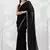  Black Shimmer Chiffon c Girlish Heavy Partywear Saree