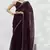  Wine Shimmer Chiffon c Girlish Heavy Partywear Saree