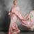 Pink colour designer digital lotus printed tussar silk saree