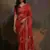 Red Smart Floral Print Ethnic Festive Saree