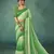 Girlish Olive Green Pedding Saree With Polka Dots Work
