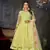 Smart light yellow colour beautiful resham embroidery anarkali suit