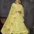Smart yellow colour beautiful resham embroidery anarkali suit