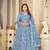 Smart sky blue colour beautiful resham embroidery anarkali suit