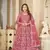 Smart gajri colour beautiful resham embroidery anarkali suit