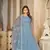 Smart sky blue colour beautiful resham embroidery anarkali suit