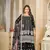 Black colour ethnic resham embroidered heavy partywear dress