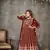 Girlish and smart marooncolour beautiful anarkali dress for wedding season