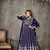 Girlish and smart bluecolour beautiful anarkali dress for wedding season