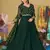 Green colour partywear georgette partywear anarkali dress