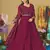 Dark pink colour partywear georgette partywear anarkali dress