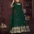 Green colour heavy embroidered partywear anarkali suit