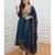 Alvano blue a-line suit set for women's and girls rayon