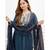 Alvano blue a-line suit set for women's and girls rayon