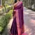 Violet Soft Kashmiri Silk Zari Woven Saree