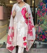 Smart and trendy white colour beautiful festive suits