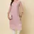 Elegant thread chikankari embroidery work pink colour georgette kurti
