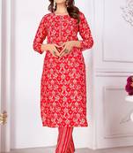 Beautiful red colour kutra set for girlish ethnic looks