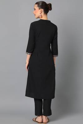 Festive wear pigment printed black colour kurti bottom set 2