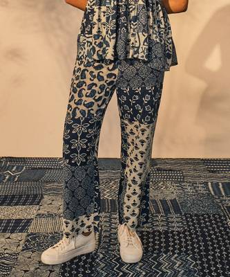 Blue indigo cotton anne pants 1