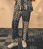 Blue indigo cotton anne pants