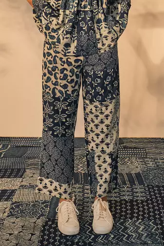 Blue indigo cotton anne pants