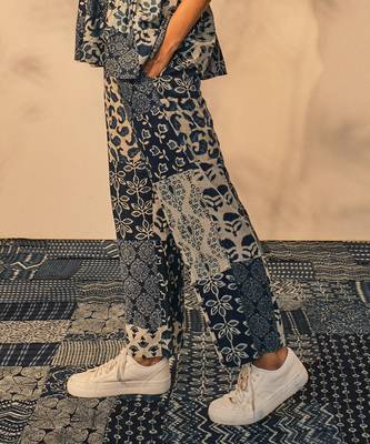 Blue indigo cotton anne pants 3