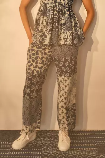 Blue indigo cotton anne pants