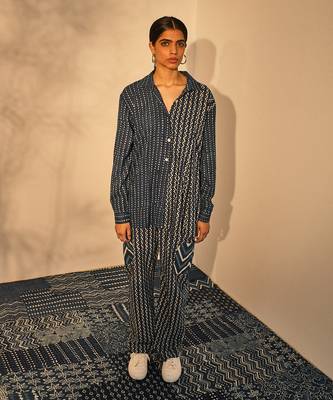 Blue indigo cotton ila pants 1