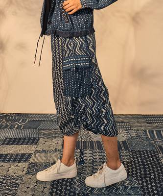 Blue indigo cotton kate skirt 2