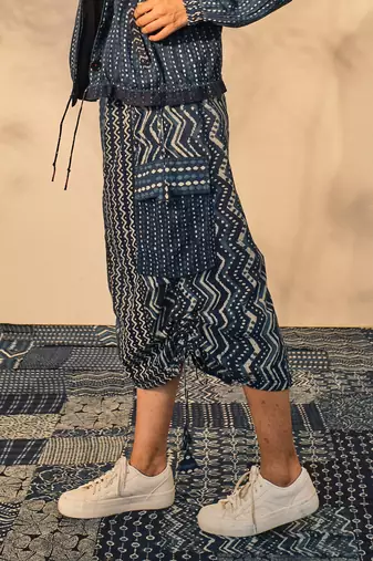 Blue indigo cotton kate skirt