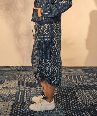 Blue indigo cotton kate skirt 3