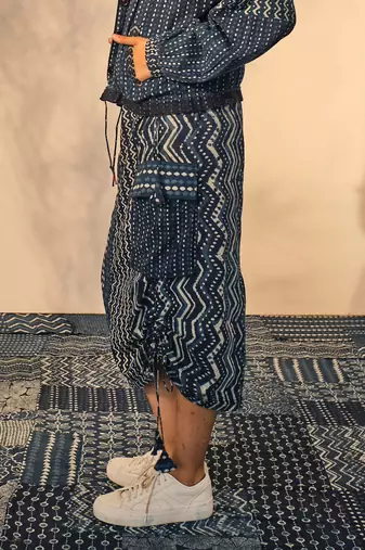 Blue indigo cotton kate skirt