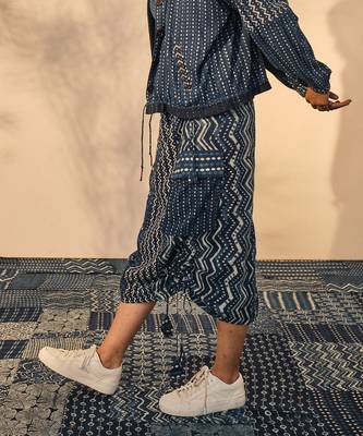Blue indigo cotton kate skirt 4