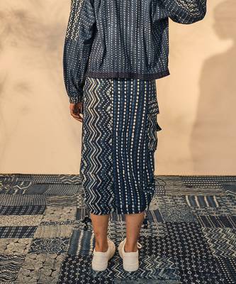Blue indigo cotton kate skirt 5