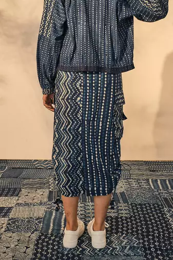 Blue indigo cotton kate skirt