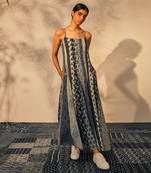 Blue indigo cotton daisy dress