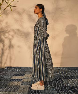 Blue indigo cotton nora dress 2