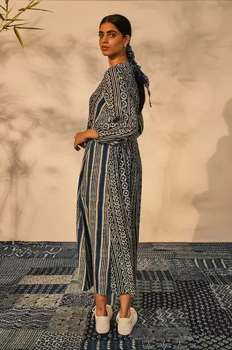 Blue indigo cotton nora dress