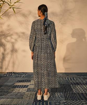 Blue indigo cotton nora dress 5