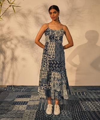 Blue indigo cotton alesia dress 2